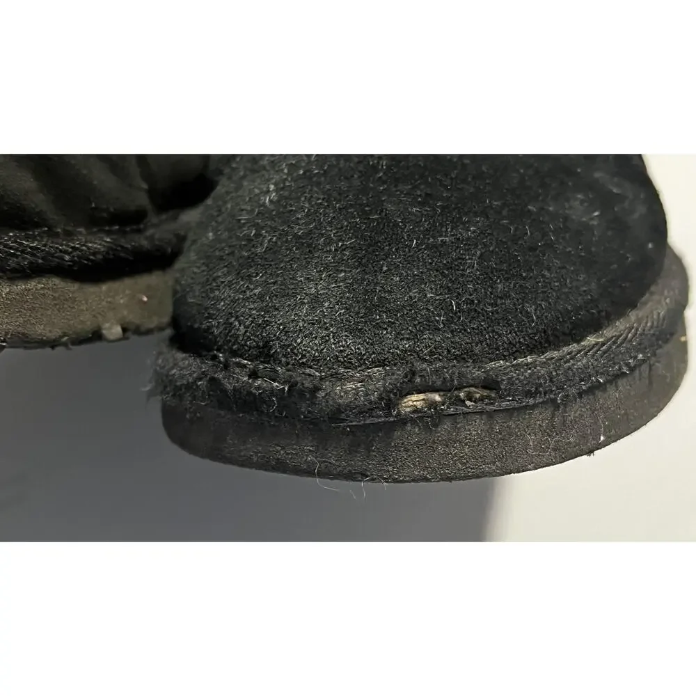 Lamo‎ Boots Womens Size 8 Black Camelia Suede Faux Fur Lined Sheepskin Winter